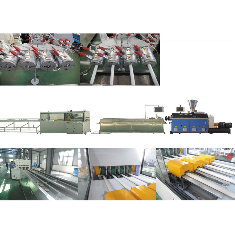 PVC four pipes extrusion line